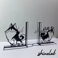 thumbnail image 2 of Shinelab Siberian Husk Metal Bookends Custom Pet Dog Name Bookend Gift, Animal Desk Bookshelf Decor 7187, 2 of 3