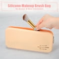 thumbnail image 2 of Silicone Makeup Brush Bag Travel Essentials Makeup Brush Organizer Portable Makeup Brushes Case Khaki, 2 of 7