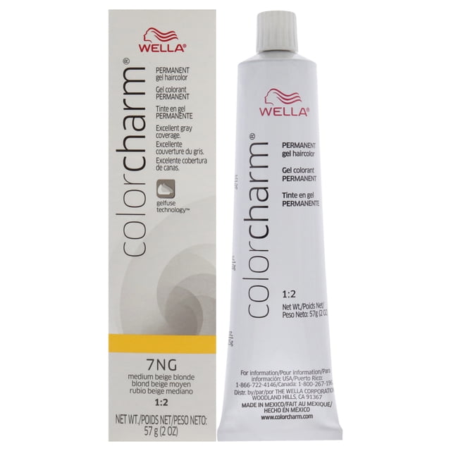 Gel Colorante Permanente para Cabello Wella Color Charm 7NG Rubio Beige Medio Tinte 2 oz