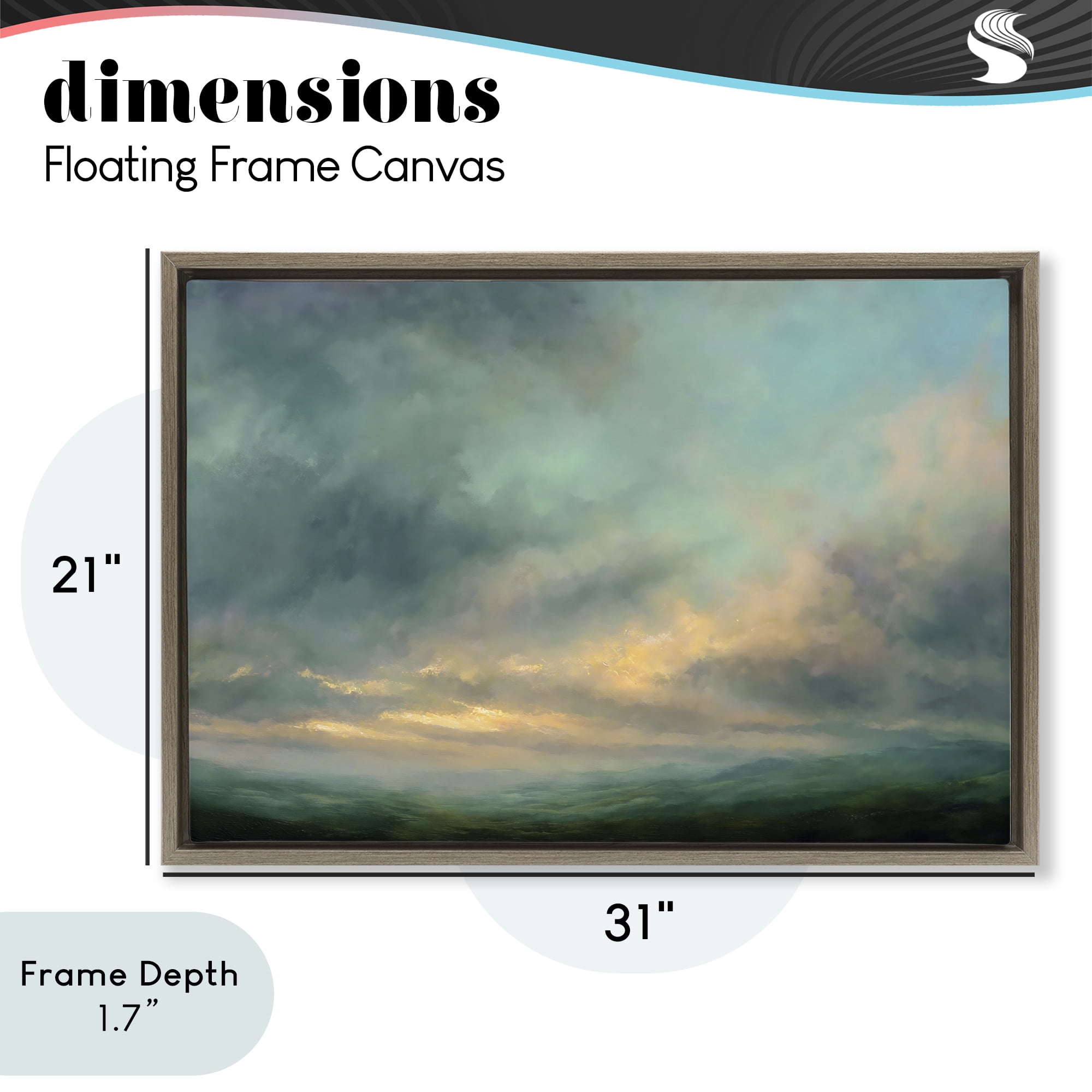 Stupell Industries Blue Toned Golden Hour Brown Framed Floater Canvas Wall Art, design by Petal Prints Design