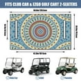 thumbnail image 3 of 51" x 31" Mandala Pattern Front Seat Cover for Golf Carts - Breathable Microfiber Towel Universal Fit for Most Popular Cart Models, 3 of 8