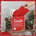 thumbnail image 4 of Wooden Santa Christmas Mailbox Decorative Holiday Postbox For Home Garden, 4 of 9
