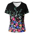 thumbnail image 2 of T-shirts Graphiques pour Femmes T-Shirts de Mode pour Femmes Imprimés Décontractés Col en V Manches Courtes T-Shirts Amples Hauts Manches Courtes pour Femmes Hauts Manches Courtes pour Femmes Soyez Gentille T-Shirts pour Femmes, 2 of 4