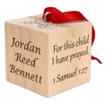 thumbnail image 3 of Palmetto Wood Shop Personalized Baby's First Christmas Ornament Wooden Block, Any Year, 3 of 13