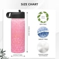 thumbnail image 4 of Goofa Sparkly Glitter for Insulated Kettle 18oz Water Bottle Insulated Tumbler with Handle & Flip Straw - Fits in Cup Holder, Leak Resistant Tumbler, 4 of 8