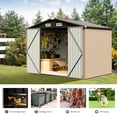 thumbnail image 7 of BaPiPro 6 x 4 ft Outdoor Storage Shed, Utility Steel Tool Room with Lockable Door, Galvanized Metal Shed with Air Vents for Garden, Backyard, Patio, Lawn, 7 of 7