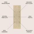 thumbnail image 3 of JONATHAN Y NATURAL FIBER 2 x 8 Runner Rug, Hiro Hand Woven Chunky Jute - Ivory, NFR103A-28, 3 of 8