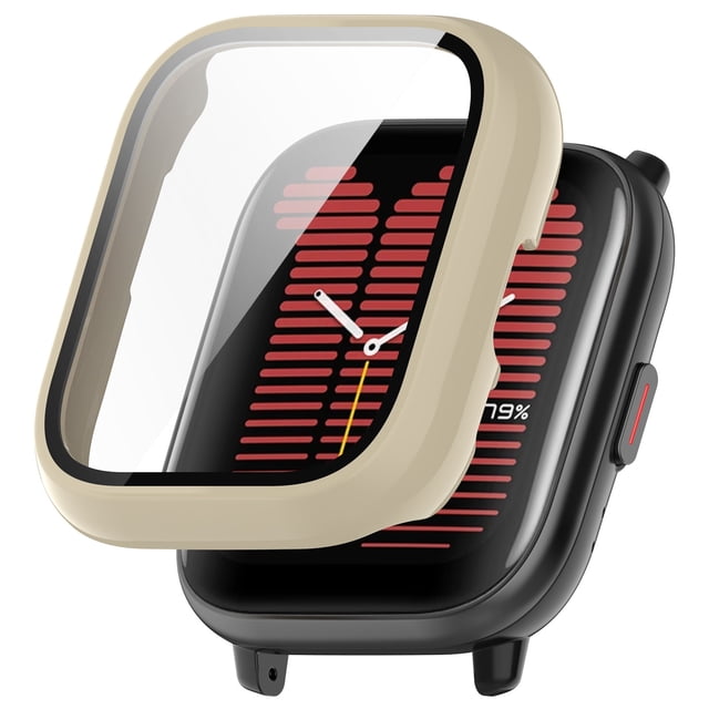 Boîtier de Protection Intégré en Verre Trempé pour Montre Intelligente Électronique Antichoc et Durable Forte Absorption des Chocs Résistant à l'Usure et Anti-Rayures Ajustement Parfait Matériau PC Mince et Portable