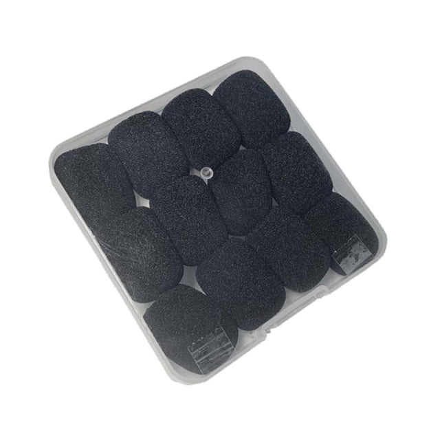 Bunblic 12 Pcs Microphone Pare-Brise Couverture de Micro Compact Facile à Utiliser Protection Professionnelle Réutilisable Pare-Brise Microphone Éponge Noir 2.7c