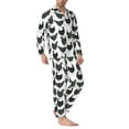 thumbnail image 2 of Wukai Retro Rooster Men's Long-Sleeve Pajama Set - Comfortable Sleepwear with Button-Down Shirt and Pants-Large, 2 of 6