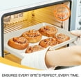 thumbnail image 6 of HONGBAKE Ceramic Cookie Sheets Nonstick Sets, Non-Toxic Baking Pan, Cookie Sheets for Baking with Diamond Texture Pattern, Heavy Duty 0.8mm Aluminized Stee Baking Sheet Pans for oven - Ceramic Cream, 6 of 7