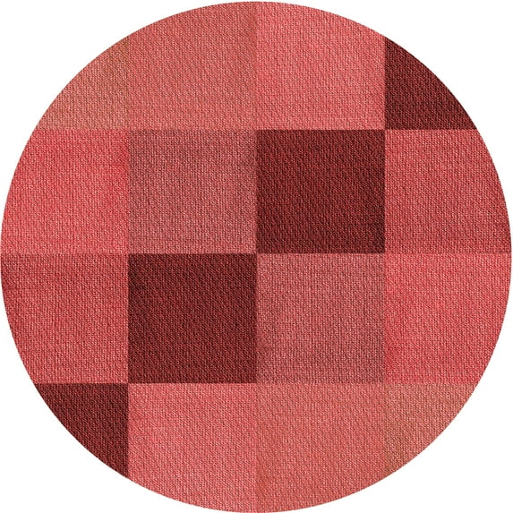 Ahgly Company Indoor Round Patterned Love Red Area Rugs, 5' Round