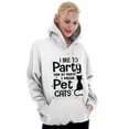 thumbnail image 5 of Cat Loving Introverts Funny Party Hoodie Sweatshirt Women Brisco Brands M, 5 of 5