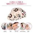 thumbnail image 7 of Yiaed Panda Ice Creams Donuts Print Reusable Shower Cap & Bath Cap & Lined, Oversized Waterproof Shower Caps Designed for all Hair Lengths, 7 of 7