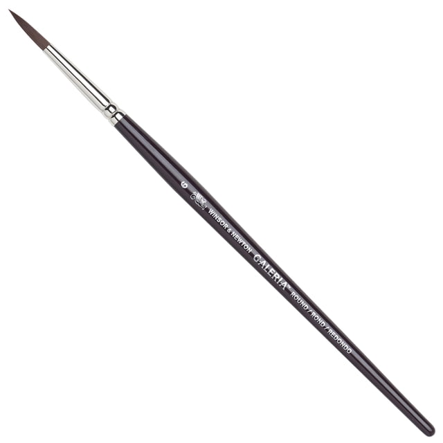 Pincel Winsor & Newton Galeria redondo de mango corto, tamaño 6