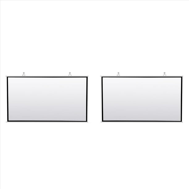 2X Pantalla de Proyector PortáTil para Cine en Casa Al Aire Libre HD Plegable Antiarrugas (84 Pulgadas)