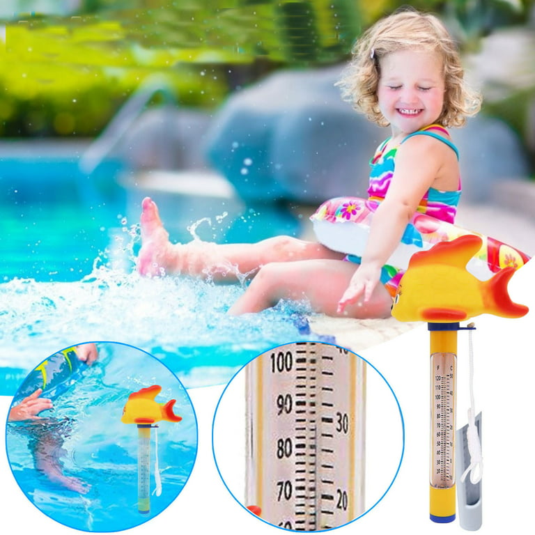 Kingsource Large Floating Pool Thermometer, Water Temperature Thermometers with String for Outdoor & Indoor Swimming Pools, Spas, Hot Tubs,Fish