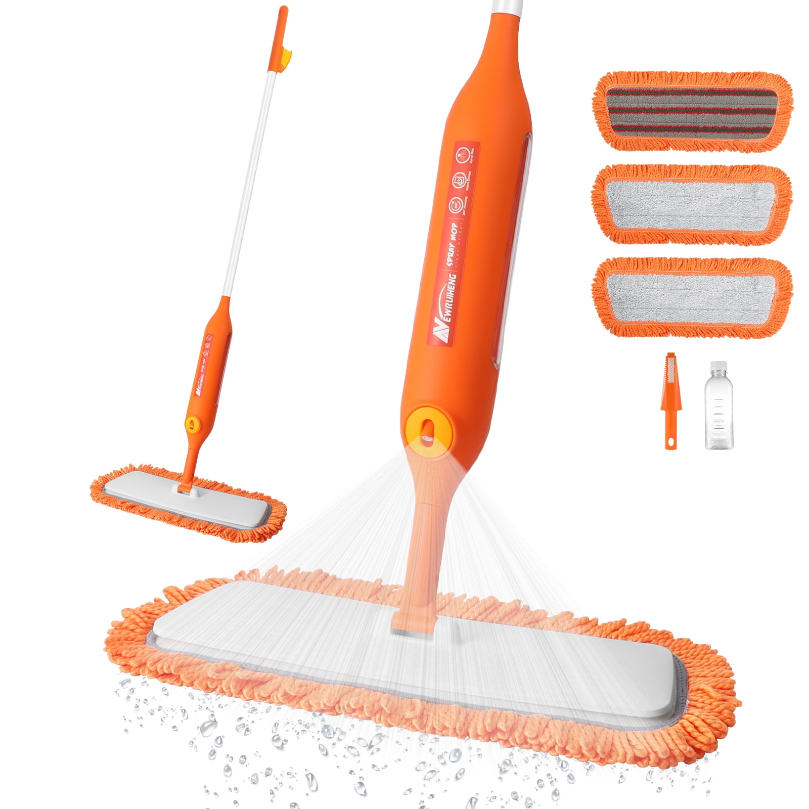 Spray Mop for Floors Cleaning, Microfiber Hardwood Floor Mop with 3 Reusable Washable Mop Pads 360°Spin Dry Dust Laminate Floor Mop Wet Spray Mop for Cleaning Kitchen Wood Tile Vinyl Ceramic Wall