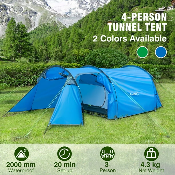 Camping Hiking Pro Action 6 Man 1 Bedroom Tunnel Outdoor Camping Tent For All Seasons Dmeventsboutique