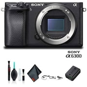 Sony Alpha a6300 Mirrorless Camera Black ILCE6300/B Starter Kit(International Model)
