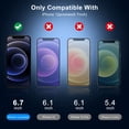 thumbnail image 2 of Protector de pantalla UniqueMe para iPhone 12 Pro Max de 6.7 pulgadas, paquete 2+2, 2 of 9