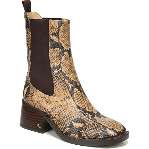 Sam Edelman Womens Dasha Faux Leather Slip On Ankle Boots