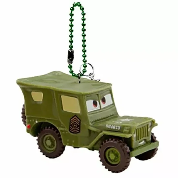 Cars Sarge PVC Keychain Dangler Ornament Figure Figurine Charm New Rare