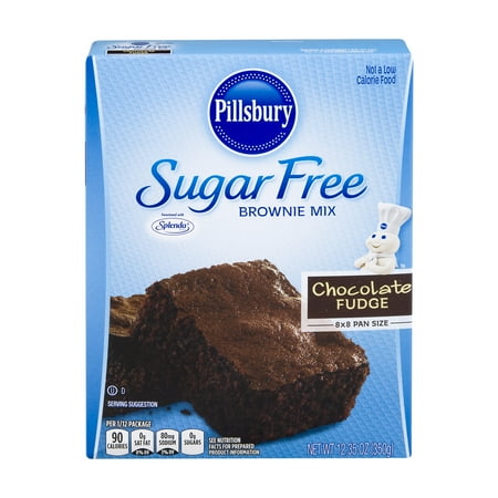 (2 Pack) Pillsbury Sugar Free Chocolate Fudge Brownie Mix, 12.35 (Best Peanut Butter Chocolate Brownies)