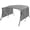 Gray (Translucent side curtain) | 8'L*54"H*67"-72"W, variant on Durable Sun Shade 4 Bow Bimini Top for Boats – PU Coated Canvas, 1" Aluminum Alloy Frame, Adjustable Rear Support Poles, Straps, Zippered Storage Boot, Waterproof