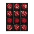 thumbnail image 2 of Oliegs 12 Flocked Shatterproof 3.15 Inch Festive Snowflake Design With Golden Glitter Hanging Baubles For Holiday Party Wedding, 2 of 5