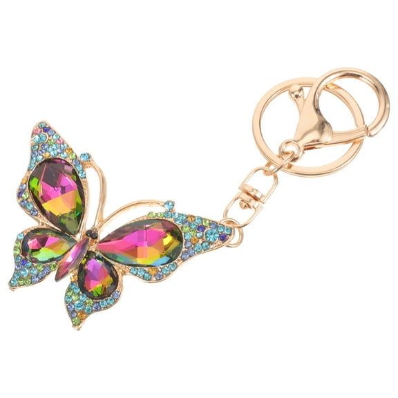 Raindrops Animal Design Key Chain Ring Decor Keychains for Women Butterfly Shaped