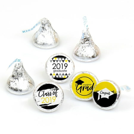 Yellow Grad - Best is Yet to Come - Yellow 2019 Graduation Party Round Candy Sticker Favors - Labels Fit Hershey's