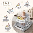 thumbnail image 3 of PRVAETU 5 in 1 Baby Walker,Jumper,Rocking,Push,Eating Mode for Boys Girls,Foldable,Music & Light,Height Adjustable,Wheel for Infant,Start Grey, 3 of 7