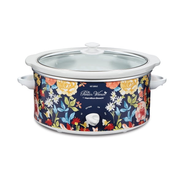 The Pioneer Woman Fiona Floral 5Quart Portable Slow Cooker Walmart