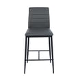 thumbnail image 3 of Set of 2 Bancos Alto, con Respaldo y Reposapié, Color Gris HOMEMAKE FURNITURE Moderno, 3 of 6