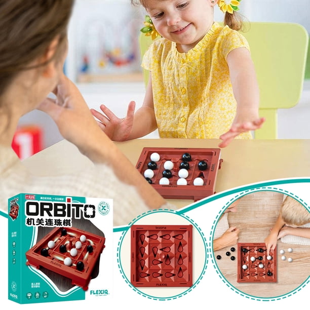 Orbito Board Game Connects 4, Track Board, Four In A Game, Juego de mesa de estrategia educativa, Juegos de mesa de ajedrez clásicos, Juego de mesa divertido para 2 jugadores para familiares