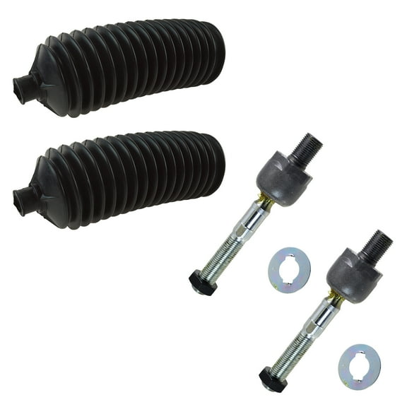 TRQ 4 pc Steering Kit Front Inner Tie Rods Rack Bellows Boots for Volvo S60 S80 PSA58563