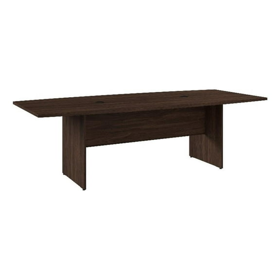BBF 96"W Boat Shaped Engineered Wood Conference Table in Black Walnut