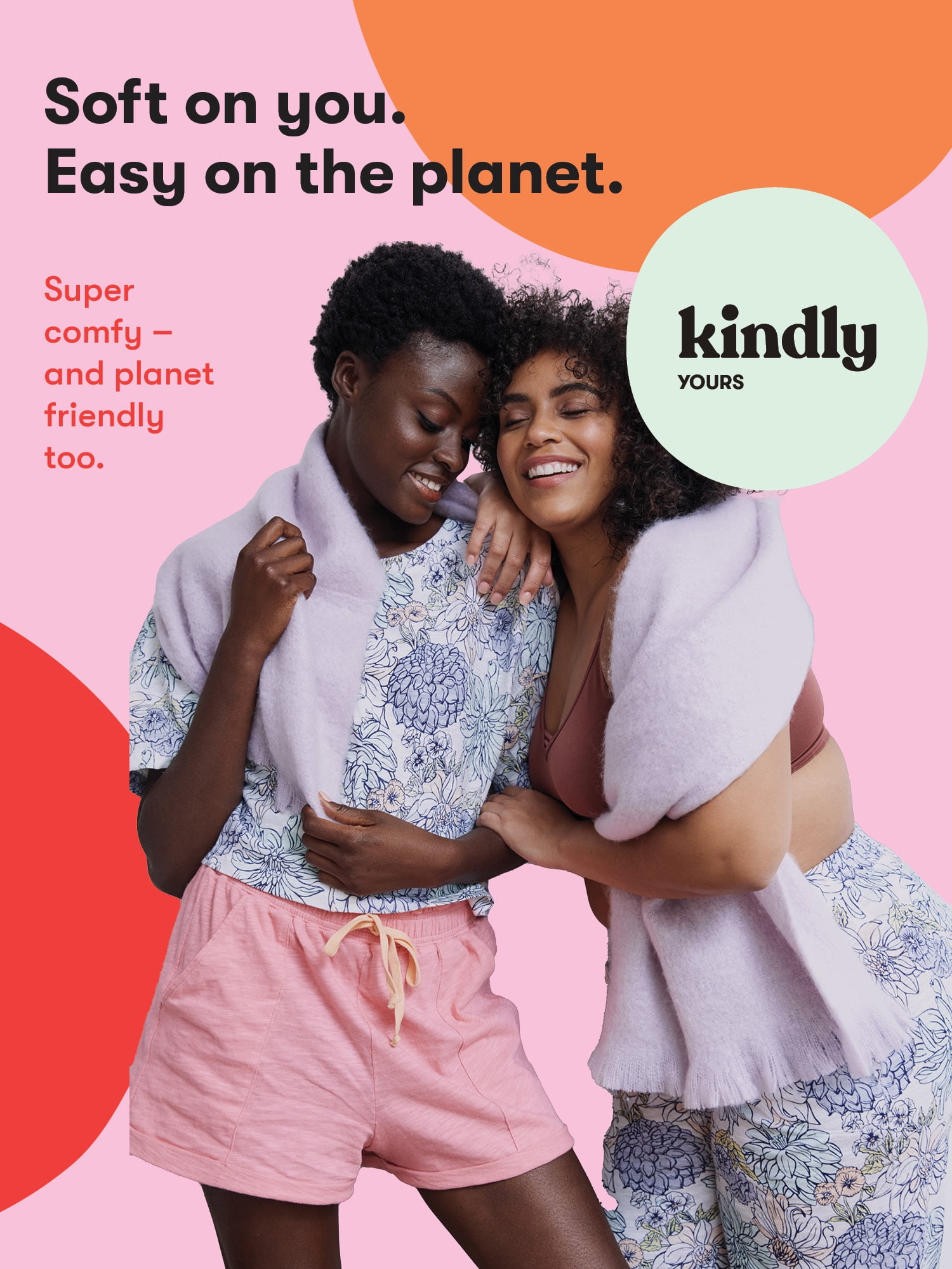 kindly Yours Colorblock Day & Night Short Sleeve Tee and Short Set (Women’s)