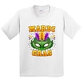 thumbnail image 3 of Inktastic Mardi Gras with Green Masquerade Mask Youth T-Shirt, 3 of 5