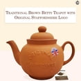 thumbnail image 6 of Cauldon Ceramics Classic Terracotta Teapot with Logo | Hand Made 4 Cup Teapot | Made with Staffordshire Red Clay | Traditional Teapot for Teabags | Authentic, Made in England Teapot | 36 Ounces, 6 of 7
