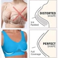 thumbnail image 4 of SMihono Womens Sports Bras High Impact Workout Bras Full Coverage Yoga Bras Plus Size No Underwire Bras for Running Gym Blue L, 4 of 4