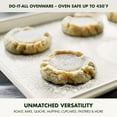 thumbnail image 4 of GreenPan 13" x 9" Nonstick Rectangle Cookie Sheet – Healthy Coating, Steel Bakeware, Easy Clean, 4 of 7