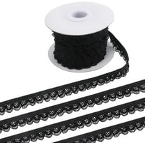 10 Yards Black Elastic Lace Trim Roll 13mm Wide Flower Pattern Stretchy Lace Ribbon Lingerie Edge Trimming Crocheted Sewing Lace for DIY Crafts Garment Gift Wrapping Wedding Supplies diy