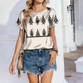 thumbnail image 4 of Short Sleeve Crew Neck T Shirt for Women Casual Loose Fit Butterfly Print Soft Lightweight Top Blouse for Daily Wear Complexion L, 4 of 6