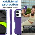 thumbnail image 5 of For Apple iPhone 17 Case Shockproof Dust/Drop Proof 3 in 1 Full Body Rugged Heavy Duty Durable Cover Purple, 5 of 5