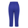 thumbnail image 5 of QATAINLAV Yoga Capris with Pockets for Women Crossover Athletic Workout Capri Sweatpants Solid Casual Straight Leg Cropped Leggings Blue XXXL Birthday Gifts, 5 of 7