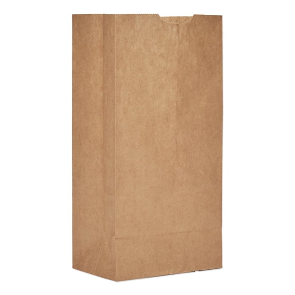 General Supply 30904 Grocery Paper Bags, 50 Lbs Capacity, #4, 5"w X 3.13"d X 9.75"h, Kraft, 500 Bags