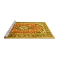 thumbnail image 2 of Ahgly Company Machine Washable Indoor Rectangle Medallion Yellow Traditional Area Rugs, 8' x 12', 2 of 4