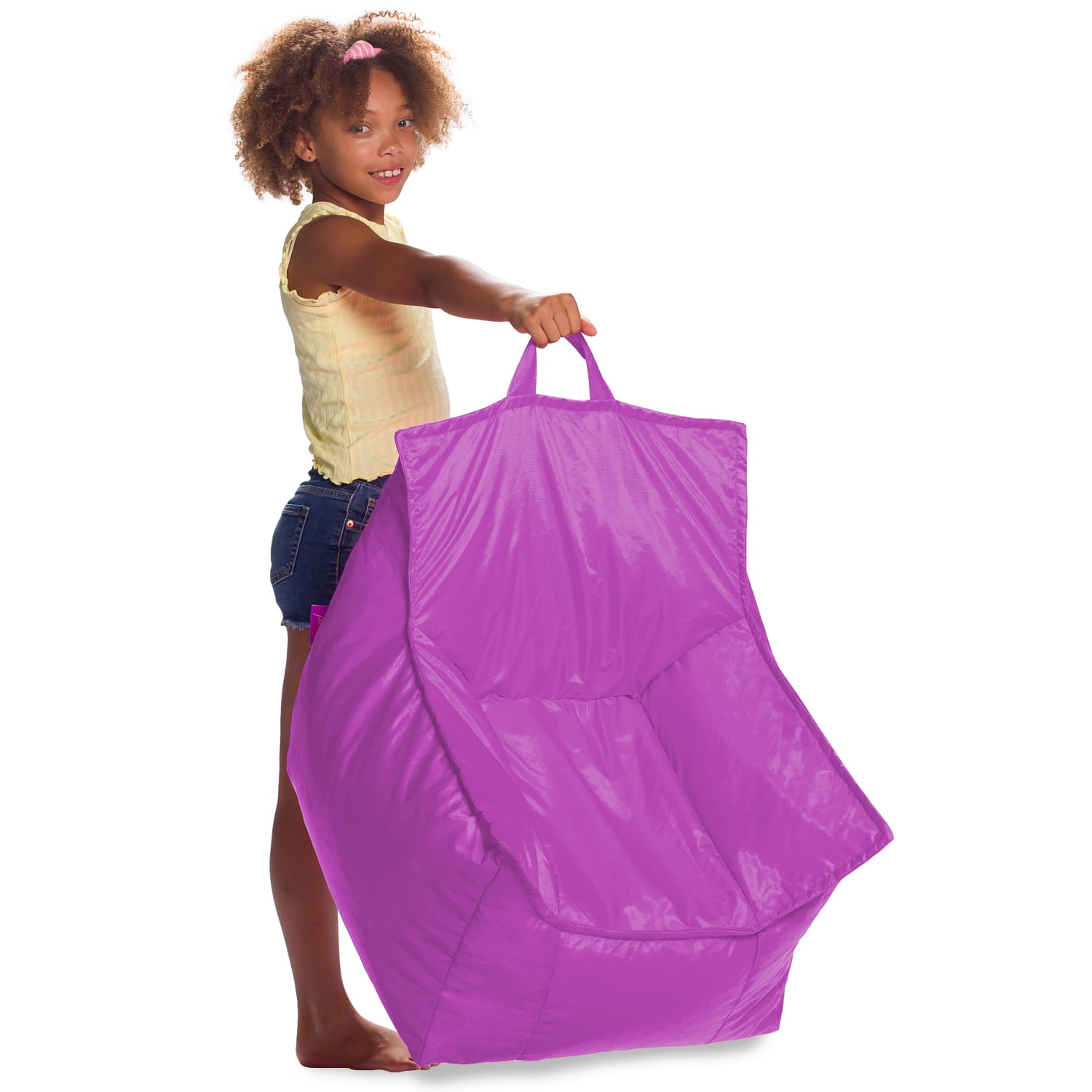 Posh Creations Newport Bean Bag Chair, Kids, 2.1 ft, Purple